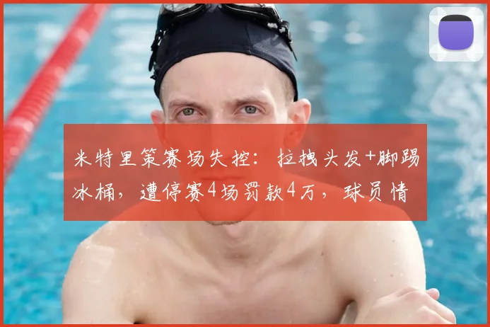 米特里策赛场失控：拉拽头发+脚踢冰桶，遭停赛4场罚款4万，球员情绪管理引热议